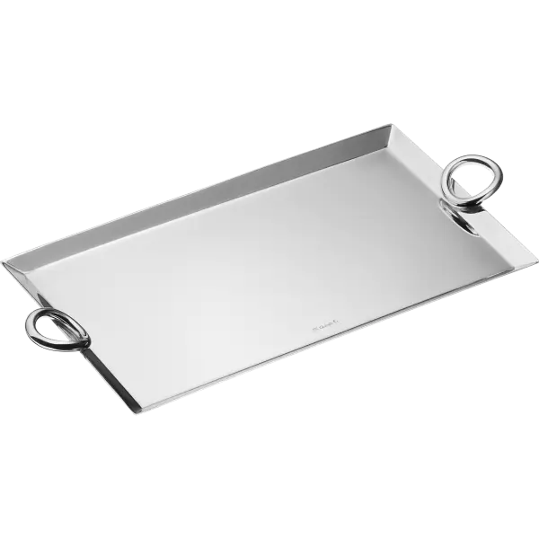 Silver-Plated Rectangular Mail Tray - 25 x 14 cm