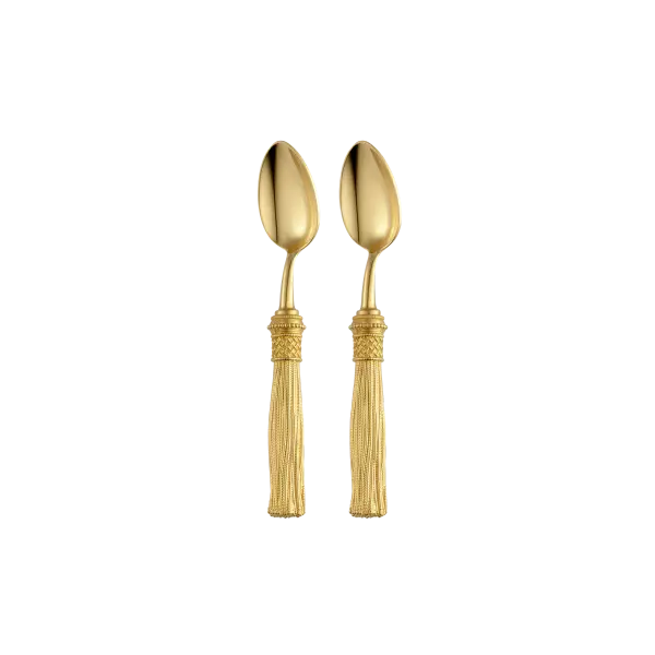 2-Piece Silver-plated Gilded Coffee Spoons Set