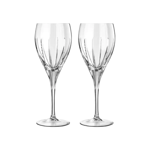 Set of 2 water crystal glasses