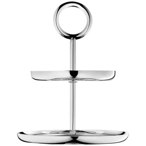 2-Tier Silver-Plated Dessert Stand