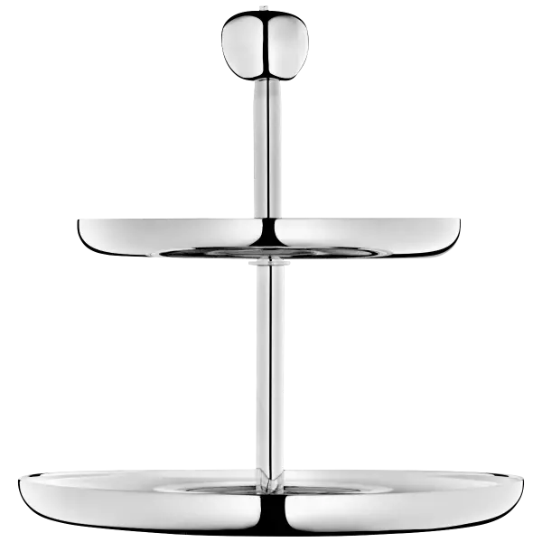 2-Tier Silver-Plated Dessert Stand