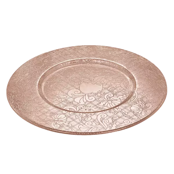 Gilded Charger Presentation Plate - Pink Gold