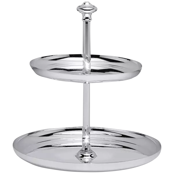 2-Tier Silver-Plated Pastry Stand